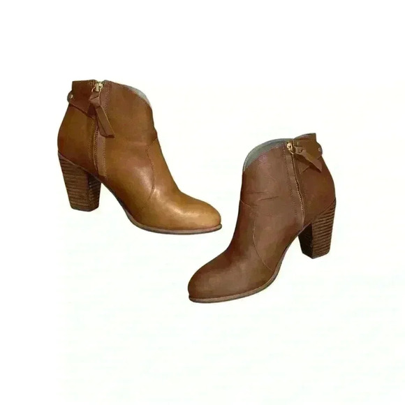 Boden Harper Camel Ankle Zip Booties boots - Picture 2 of 9